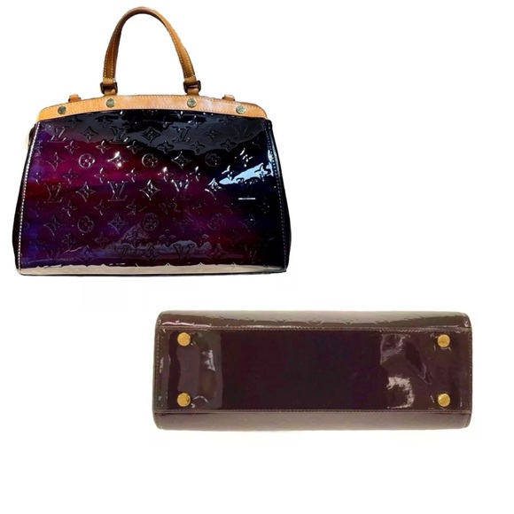 SOLD! Authenticated Louis Vuitton Monogram Vernis Brea MM Handbag in Amarante - Picture 12 of 14